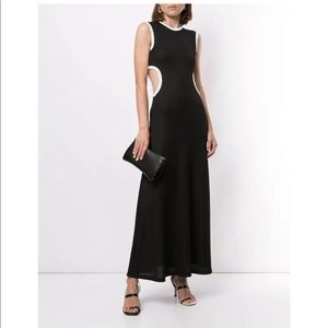 Christopher Esber Fran Negative Space Rib Dress Black/ White Contrast Dress